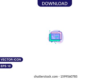  Strategy icon in trendy flat style isolated on white background vector illustration