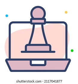 strategy Icon. User interface Vector Illustration, As a Simple Vector Sign and Trendy Symbol in Line Art Style, for Design and Websites, or Mobile Apps,