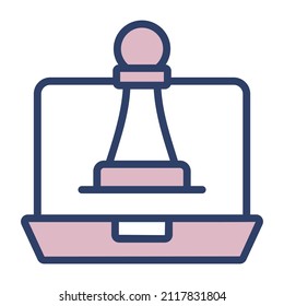 strategy Icon. User interface Vector Illustration, As a Simple Vector Sign and Trendy Symbol in Line Art Style, for Design and Websites, or Mobile Apps,