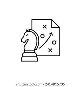 strategy icon vector chess horse icon
