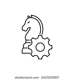 strategy icon vector chess horse icon