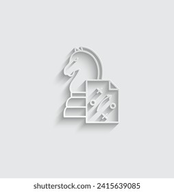 strategy icon vector chess horse icon