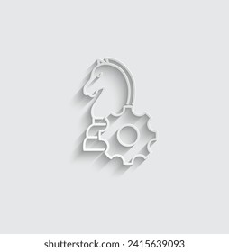 strategy icon vector chess horse icon