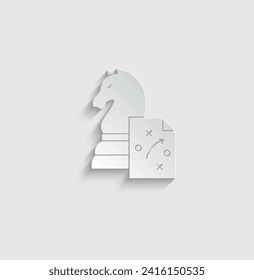 strategy icon vector chess horse icon