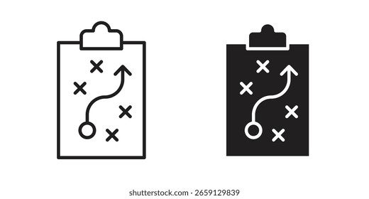 Icono de estrategia Vector editable. conjunto de Vectores negros