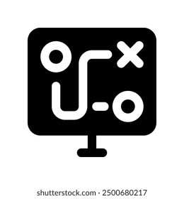 strategy icon. vector glyph icon for your website, mobile, presentation, and logo design.