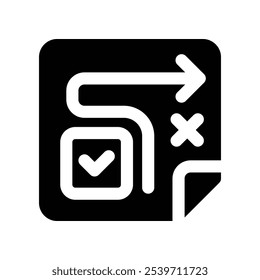 Icono de estrategia. Icono de glifo de Vector para su Sitio web, móvil, presentación y diseño de logotipo.