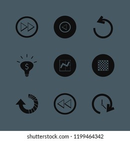 strategy icon. strategy vector icons set update time, graph, right arrow and money ideas