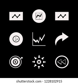 strategy icon. strategy vector icons set target, work group gear, graph and right arrow