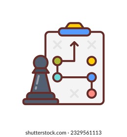 Icono de estrategia en vector. Ilustración