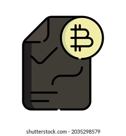 Strategiesymbol: Vektorgrafik. Flaches Outline Cartoon. CryptoCurrency Market Icon Konzept isolierter Premium-Vektorgrafik