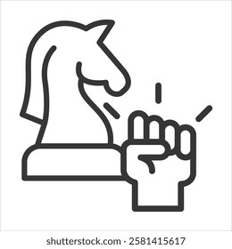 Strategy Icon Vector Illustration Outline