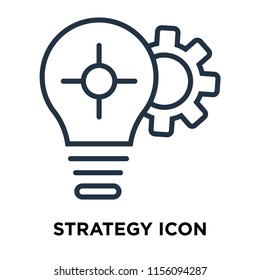 Strategy Icon Vector Isolated On White Stock Vector (Royalty Free ...