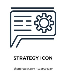Strategy icon vector isolated on white background, Strategy transparent sign , thin symbols or lined elements in outline style