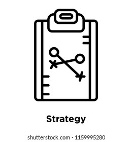 Strategy icon vector isolated on white background, Strategy transparent sign , line or linear sign, element design in outline style