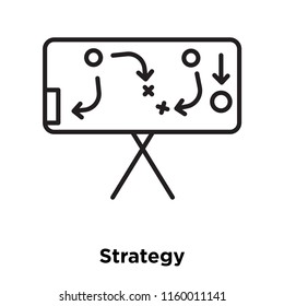 Strategy icon vector isolated on white background, Strategy transparent sign , sign and symbols in thin linear outline style