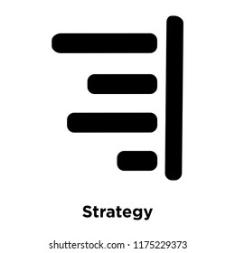 Strategy icon vector isolated on white background, logo concept of Strategy sign on transparent background, filled black symbol