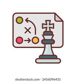 Strategy icon in vector. Logotype
