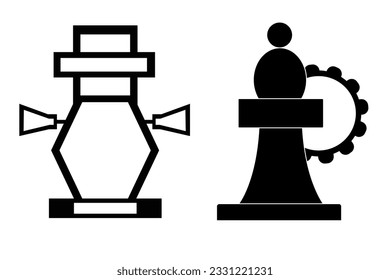 strategy icon vector on white isolated