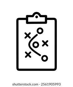 strategy icon vector on white background. clipboard icon