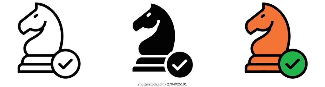 Vector de icono de estrategia. planificación exitosa y símbolo de acción decisiva. Ilustración vectorial.