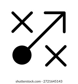 Ilustração de Design do Símbolo do Vetor do Ícone de Estratégia