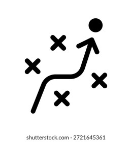 Icono de estrategia Ilustración de diseño de símbolo de Vector