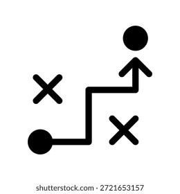 Ilustração de Design do Símbolo do Vetor do Ícone de Estratégia