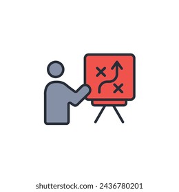 Strategy icon. vector.Editable stroke.linear style sign for use web design,logo.Symbol illustration.