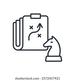 Strategy icon. vector.Editable stroke.linear style sign for use web design,logo.Symbol illustration.