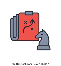 Strategy icon. vector.Editable stroke.linear style sign for use web design,logo.Symbol illustration.