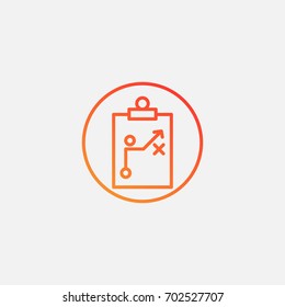Strategy icon.gradient illustration isolated vector sign symbol