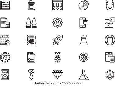 Die Strategy Icons Collection ist eine Vektorgrafik mit bearbeitbarem Strich.