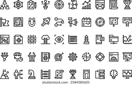 Strategy icons High-Quality Vector Icons Collection with Editable Stroke. Ideal for Professional and Creative Projects.