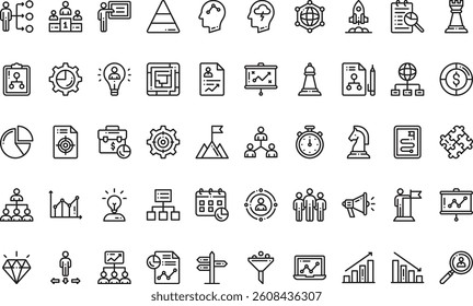 Strategy icons High-Quality Vector Icons Collection with Editable Stroke. Ideal for Professional and Creative Projects