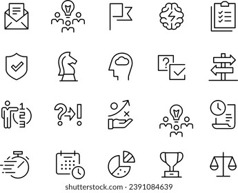 Strategiesymbole Set Vektordesign