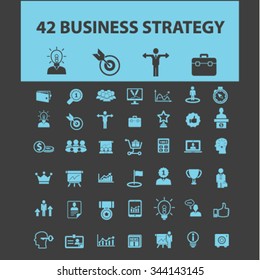 strategy  icons, signs vector concept set for infographics, mobile, website, application
