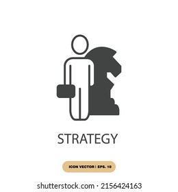 strategy icons  symbol vector elements for infographic web