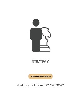 strategy icons  symbol vector elements for infographic web