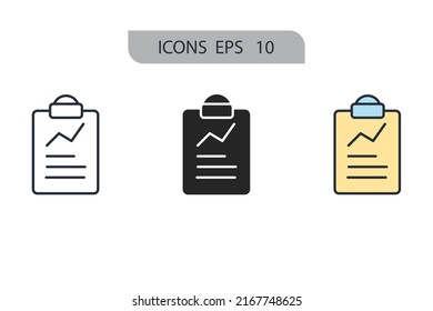 Strategy icons  symbol vector elements for infographic web