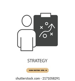 strategy icons  symbol vector elements for infographic web