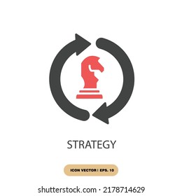 strategy icons  symbol vector elements for infographic web