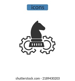 strategy icons  symbol vector elements for infographic web