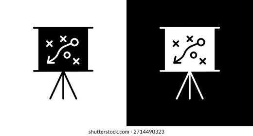 Strategy icons vector silhouette design. Vector flat graphic design illustration.