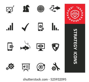 Strategy icons,clean vector