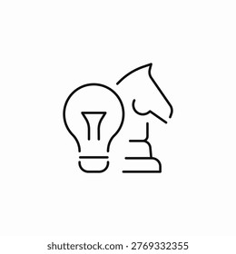 strategy idea chess icon sign vector