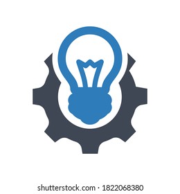 strategy idea icon.light,setting (vector illustration)