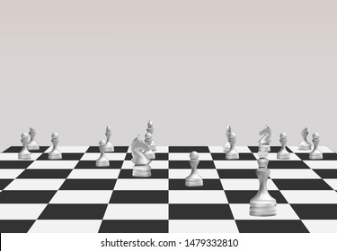 strategy ideas concept business futuristic graphic icon and White chess board game