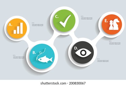 Strategy info graphic design,vector