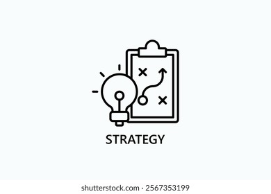 Strategy Isolated Vector, Icon Or Logo Sign Symbol Illustration